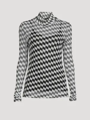PXL Mesh Mockneck Top