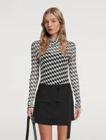 PXL Mesh Mockneck Top