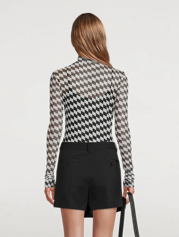 PXL Mesh Mockneck Top