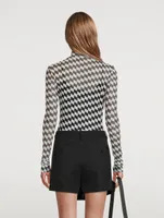 PXL Mesh Mockneck Top