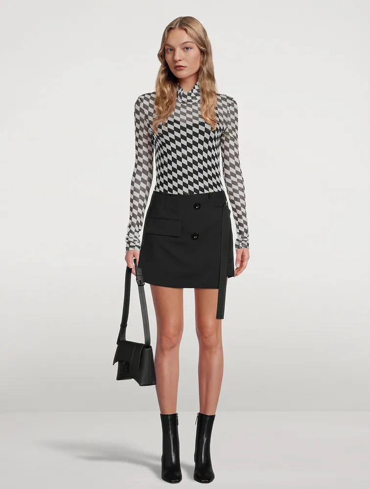 PXL Mesh Mockneck Top