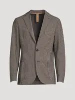 Jersey Jacket Houndstooth Print