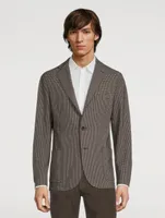 Jersey Jacket Houndstooth Print