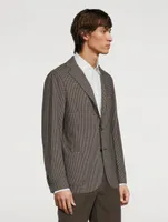 Jersey Jacket Houndstooth Print