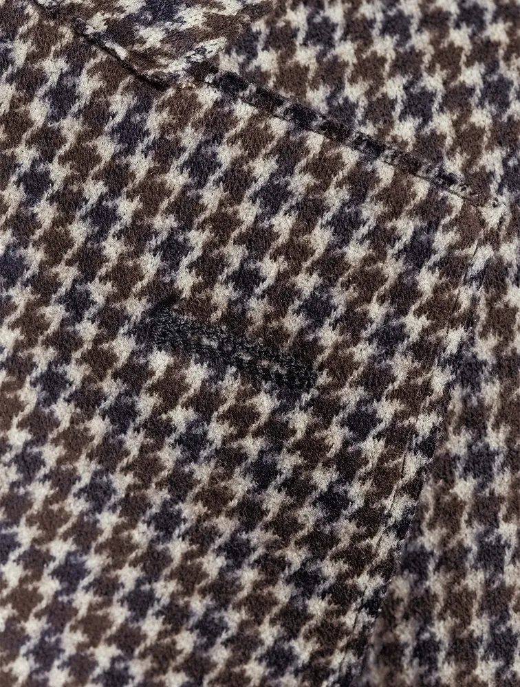 Jersey Jacket Houndstooth Print
