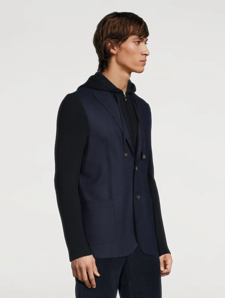 Wool Knit Flannel Jacket