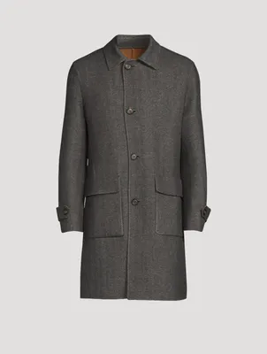 Wool Chevron Coat