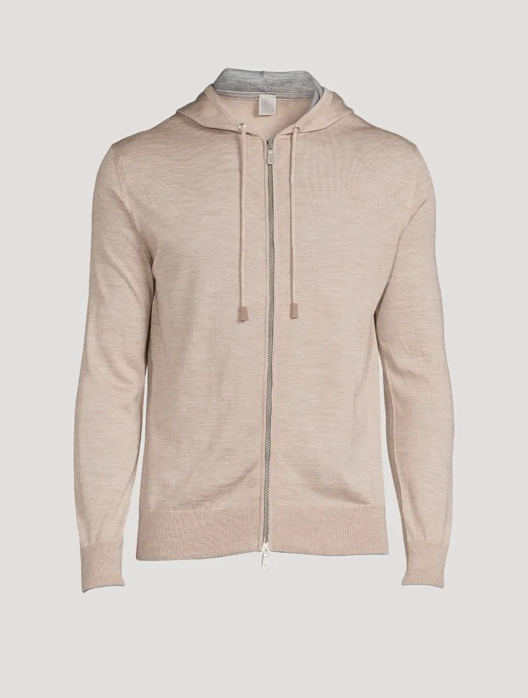 Wool And Silk Zip Hoodie