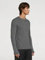 Wool Ribbed Knit Sweater