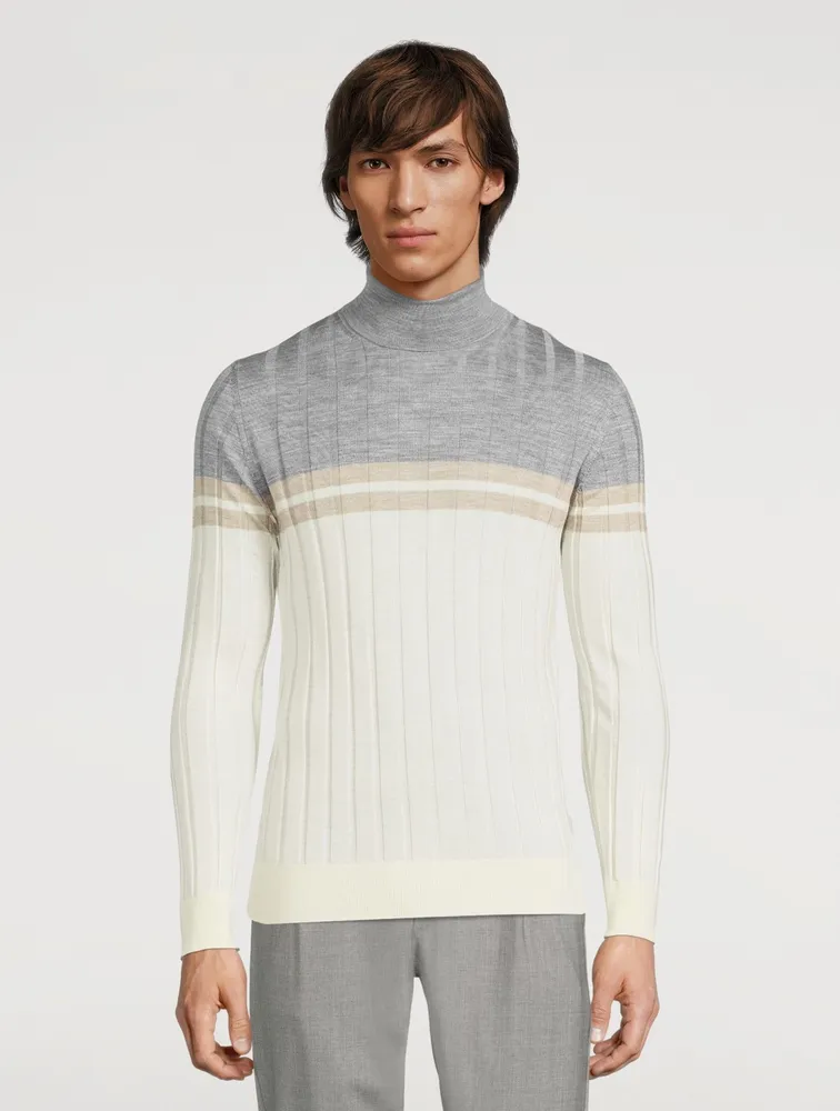 Wool And Silk Turtleneck Sweater