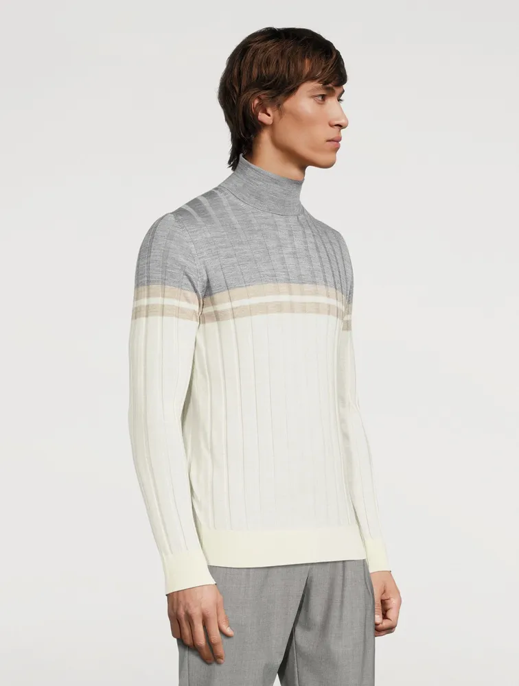 Wool And Silk Turtleneck Sweater