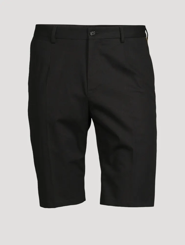 Cotton Stretch Shorts With Trim