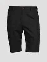 Cotton Stretch Shorts With Trim