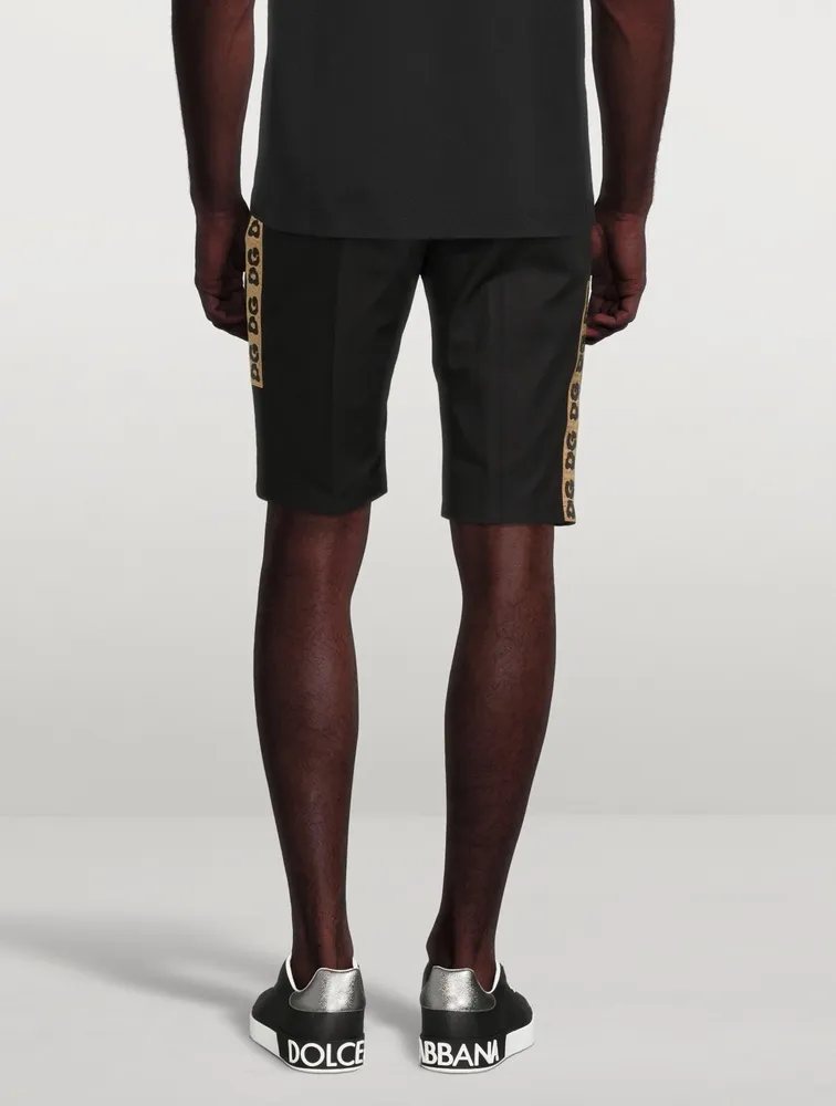 Cotton Stretch Shorts With Trim
