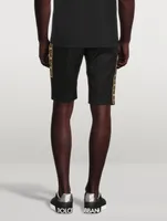 Cotton Stretch Shorts With Trim