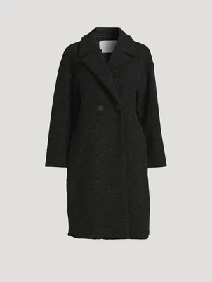 Wool-Blend Bouclé Coat