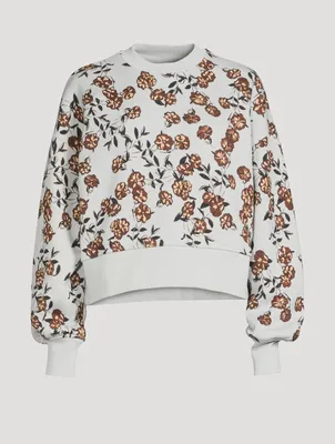 Lilou Organic Cotton Oversized Hoodie Floral Print