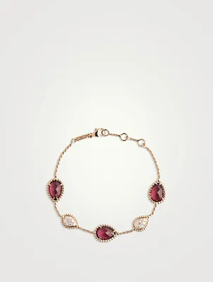 Serpent Bohème Five Motif Bracelet With Garnet And Diamonds