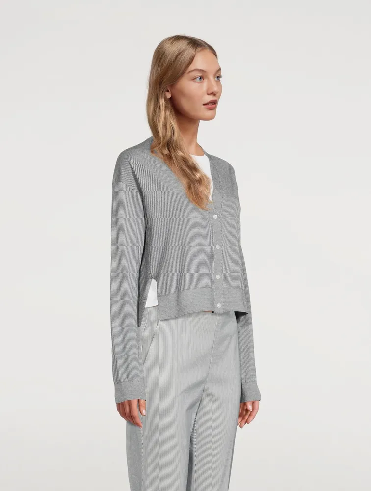 Cotton Cropped Cardigan