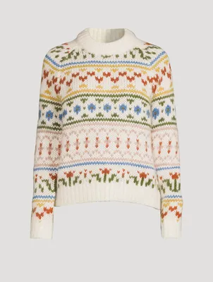 Simones Jacquard Crewneck Sweater