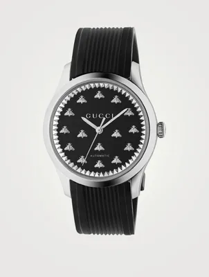 G-Timeless Stainless Steel Rubber Strap Watch