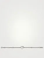 Interlocking G Sterling Silver Heart Bracelet