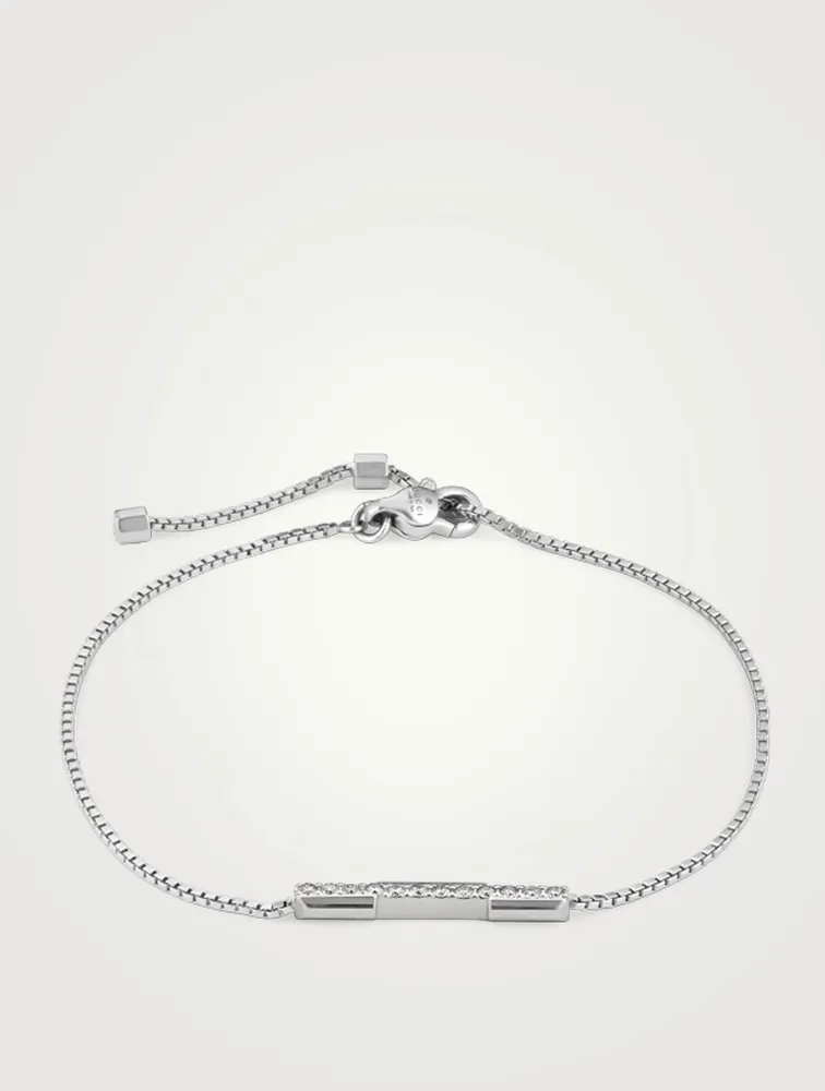 Link To Love 18K White Gold Bracelet With Diamonds