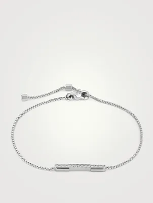 Link To Love 18K White Gold Bracelet With Diamonds