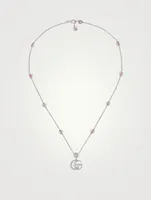 Double G Silver Necklace With Mother-Of-Pearl
