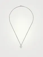 Interlocking G Sterling Silver Heart Necklace