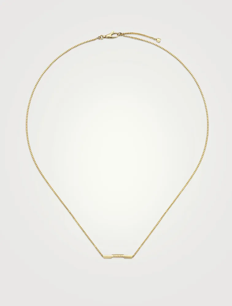 Link To Love 18K Gold Bar Necklace