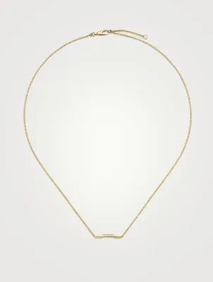 Link To Love 18K Gold Bar Necklace