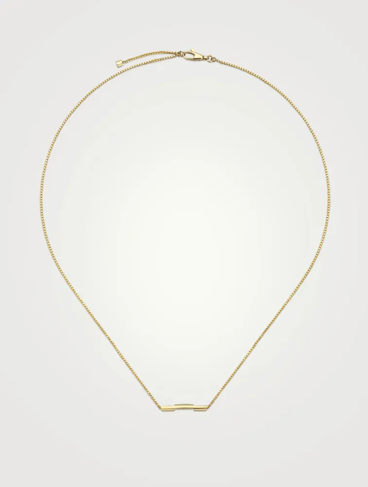 Link To Love 18K Gold Bar Necklace