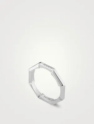 Link To Love 18K White Gold Mirrored Ring