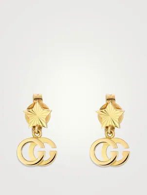 GG Running 18K Gold Star Drop Earrings
