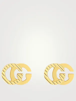 GG Running 18K Gold Stud Earrings