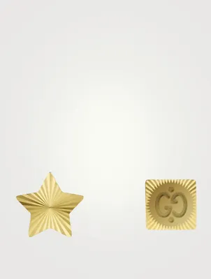 Icon 18K Gold Asymmetric Earrings