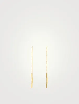 Link To Love 18K Gold Bar Chain Earrings