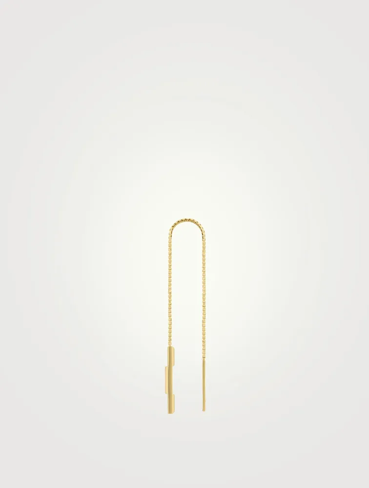 Link To Love 18K Gold Bar Chain Earrings