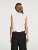 Shrunken Silk Sleeveless Shirt