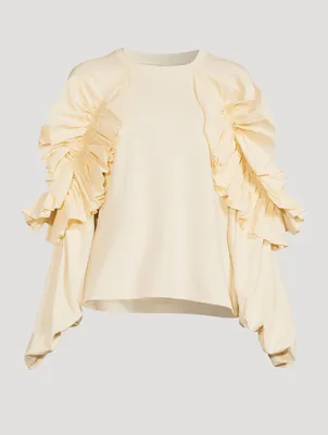 Lilly Ruffled Puff-Sleeve Sweatshirt