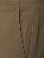 Elastic Cotton Chino Pants