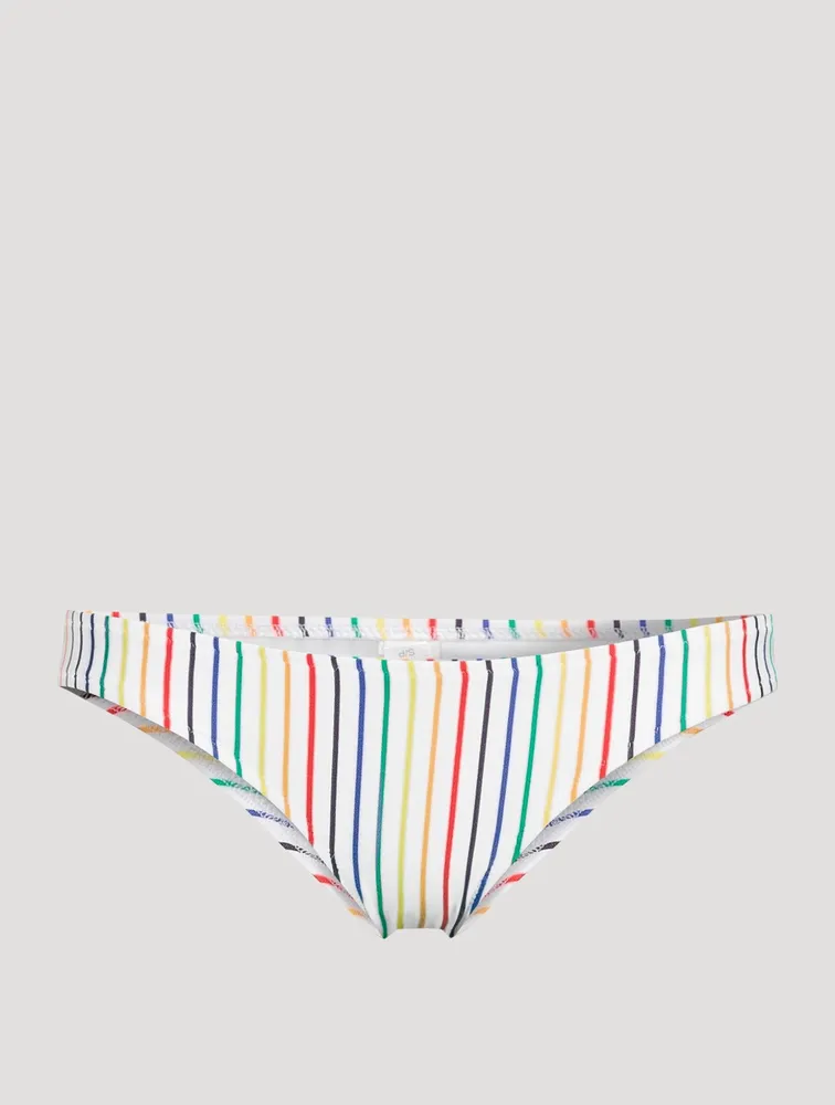 The Eva Bikini Bottom Striped Print