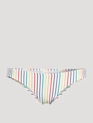 The Eva Bikini Bottom Striped Print
