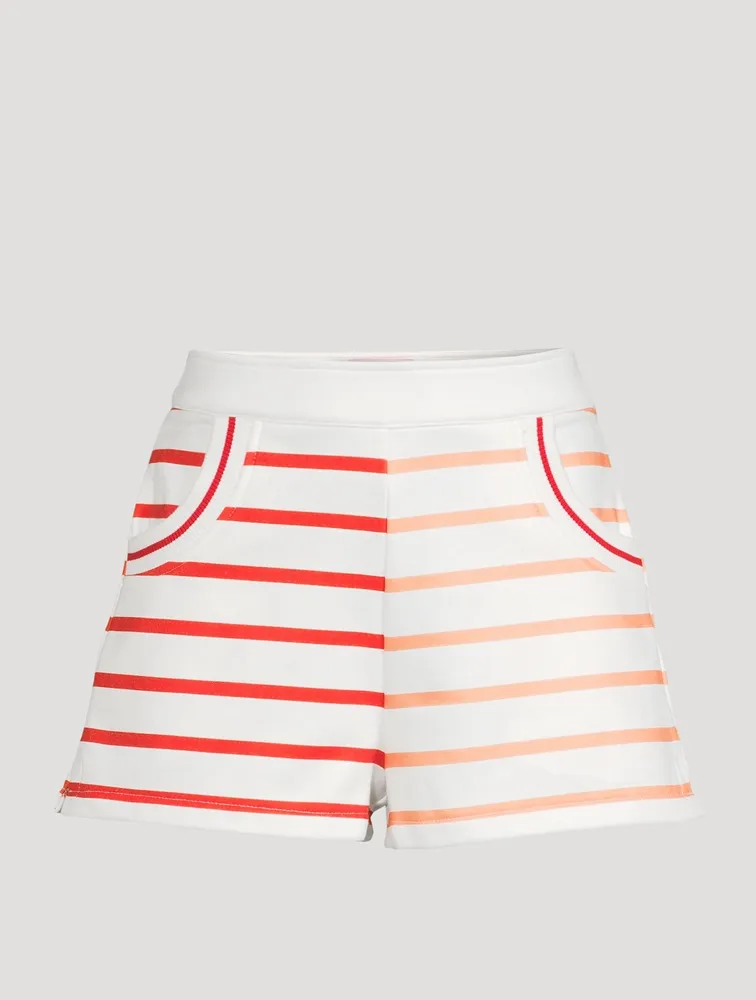 The Sophie Sweat Shorts Striped Print