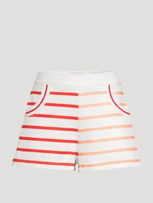 The Sophie Sweat Shorts Striped Print