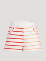The Sophie Sweat Shorts Striped Print