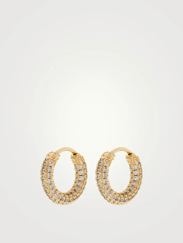 Amalfi Pavé Huggie Hoop Earrings