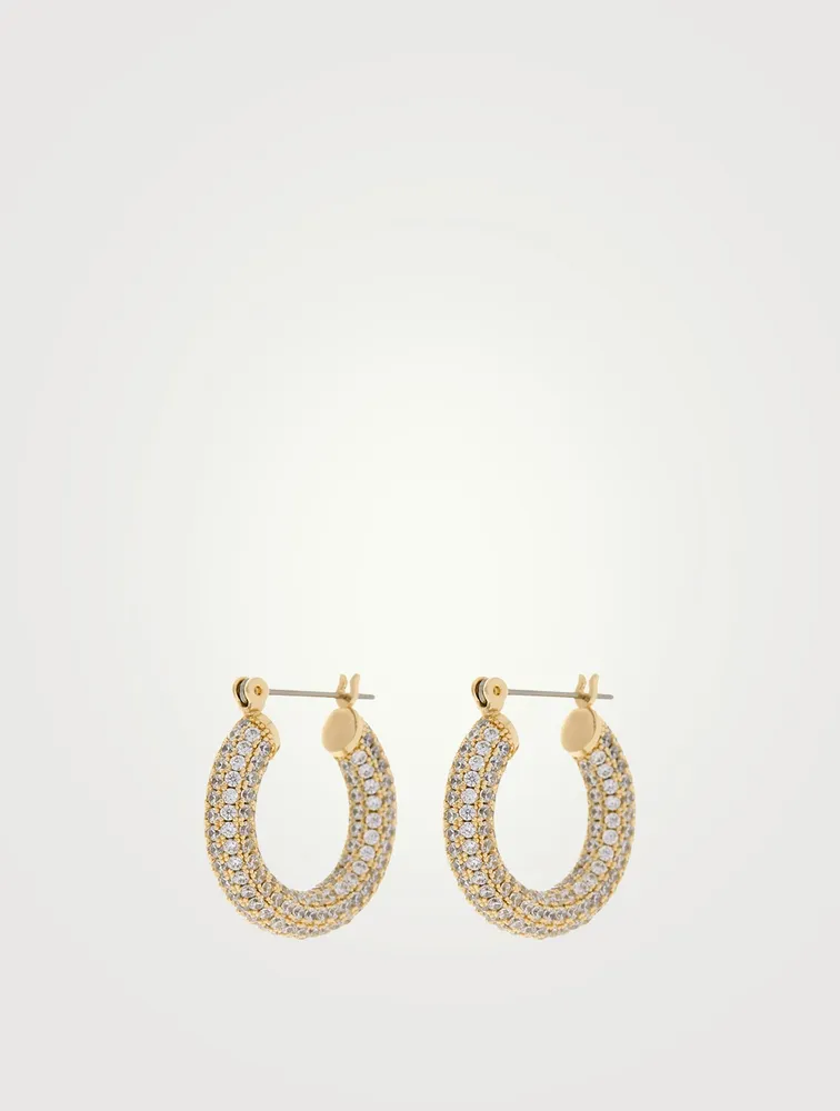 Baby Amalfi Pavé Huggie Hoop Earrings