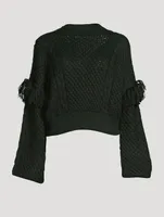 Mia Wool Cable Knit Cropped Sweater